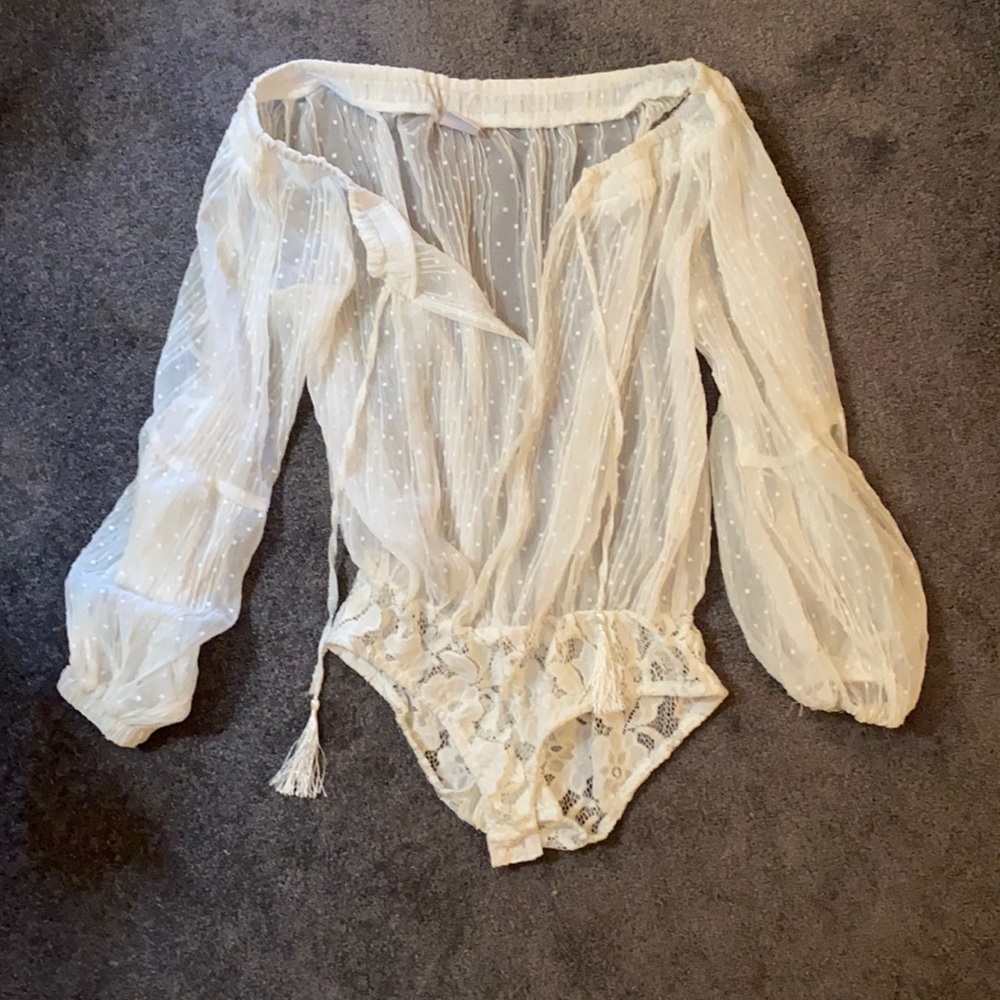 Sheer Off The Shoulder Bodysuit